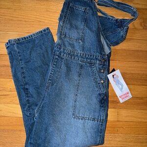 Celebrity Pink Blue Denim Overalls